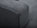 Twiny - Canapé Droit Fixe 3 Places Assise Profonde - Tissu Lisse