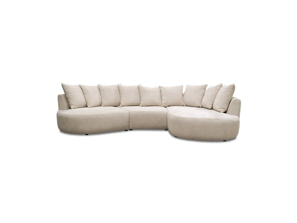Calypso - Fixed Corner Sofa - Bouclé Fabric - Right-hand Corner