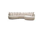 Calypso - Fixed Corner Sofa - Bouclé Fabric - Right-hand Corner