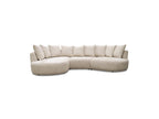 Calypso - Fixed Corner Sofa - Bouclé Fabric - Left-Hand Corner