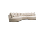Calypso - Fixed Corner Sofa - Bouclé Fabric - Right-hand Corner