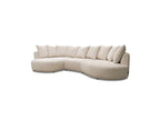 Calypso - Fixed Corner Sofa - Bouclé Fabric - Left-Hand Corner
