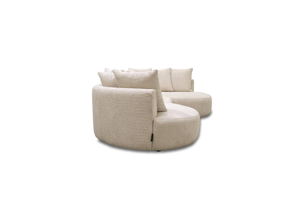 Calypso - Fixed Corner Sofa - Bouclé Fabric - Right-hand Corner