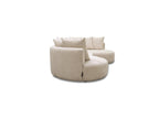 Calypso - Fixed Corner Sofa - Bouclé Fabric - Right-hand Corner