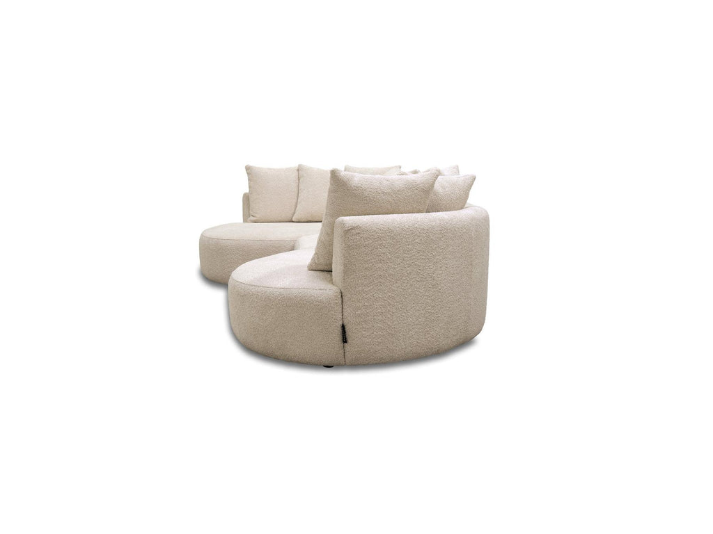 Calypso - Fixed Corner Sofa - Bouclé Fabric - Left-Hand Corner