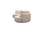 Calypso - Fixed Corner Sofa - Bouclé Fabric - Left-Hand Corner