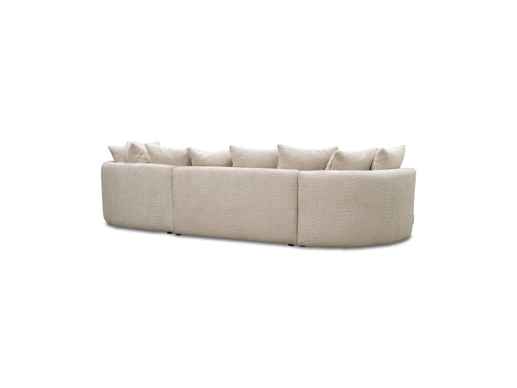 Calypso - Fixed Corner Sofa - Bouclé Fabric - Right-hand Corner