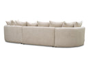 Calypso - Canapé D'Angle Fixe - Tissu Bouclette - Angle Droit