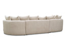Calypso - Canapé D'Angle Fixe - Tissu Bouclette - Angle Gauche