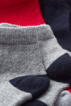 5 Pairs Of Socks - Red, Black And Marl Grey - Baby Boy