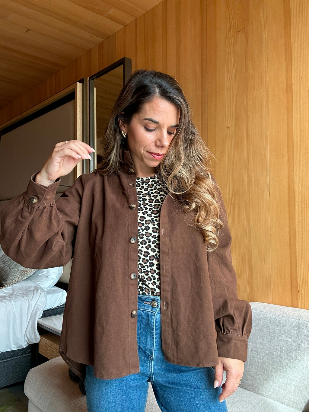 Veste en jean Céleste chocolat
