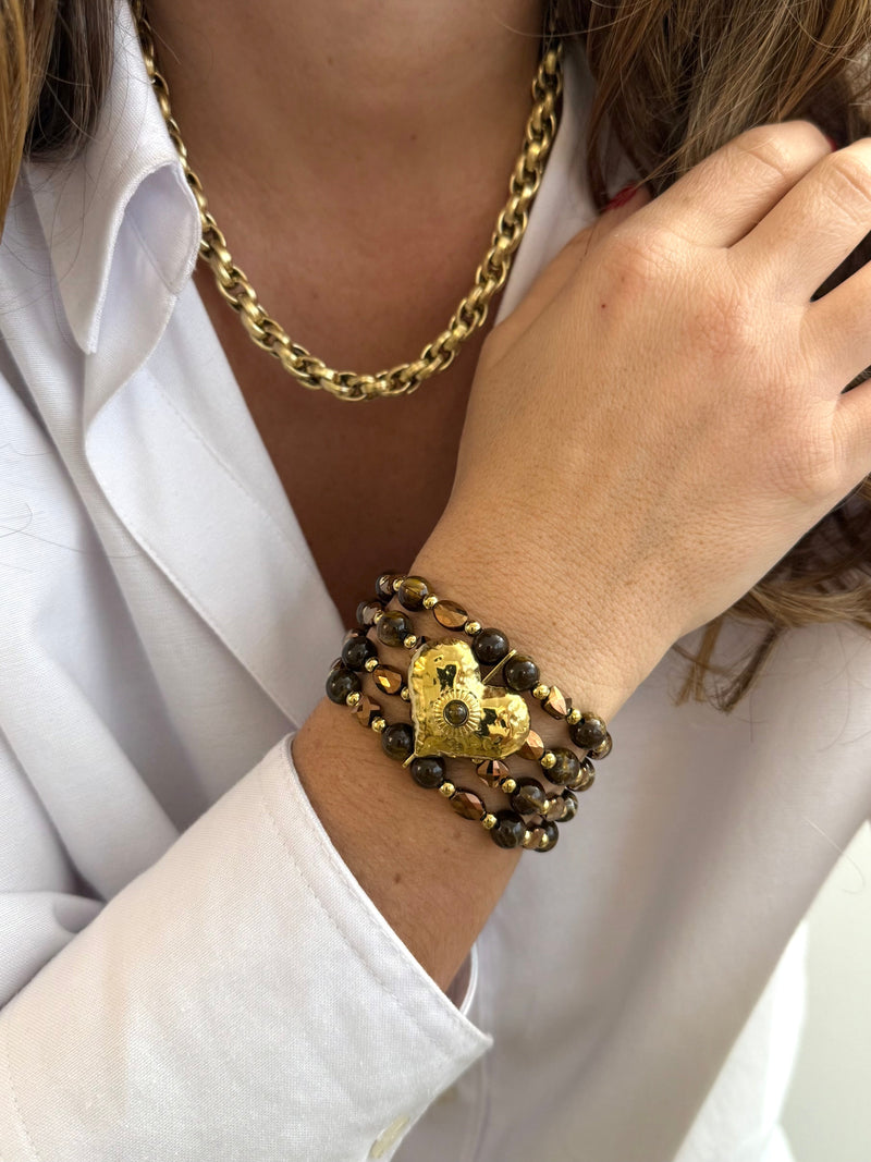 Manchette Quadra Marron