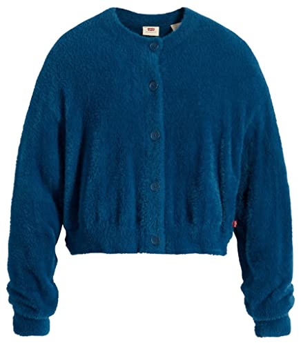 Levi'S Dames Cat Fijngebreid Cropped Vest Met Stretch In De Kleur Petrol, Maat: Xxs