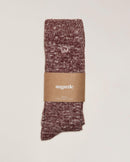 chaussette homme chinée bordeaux Angarde packshot cavalier