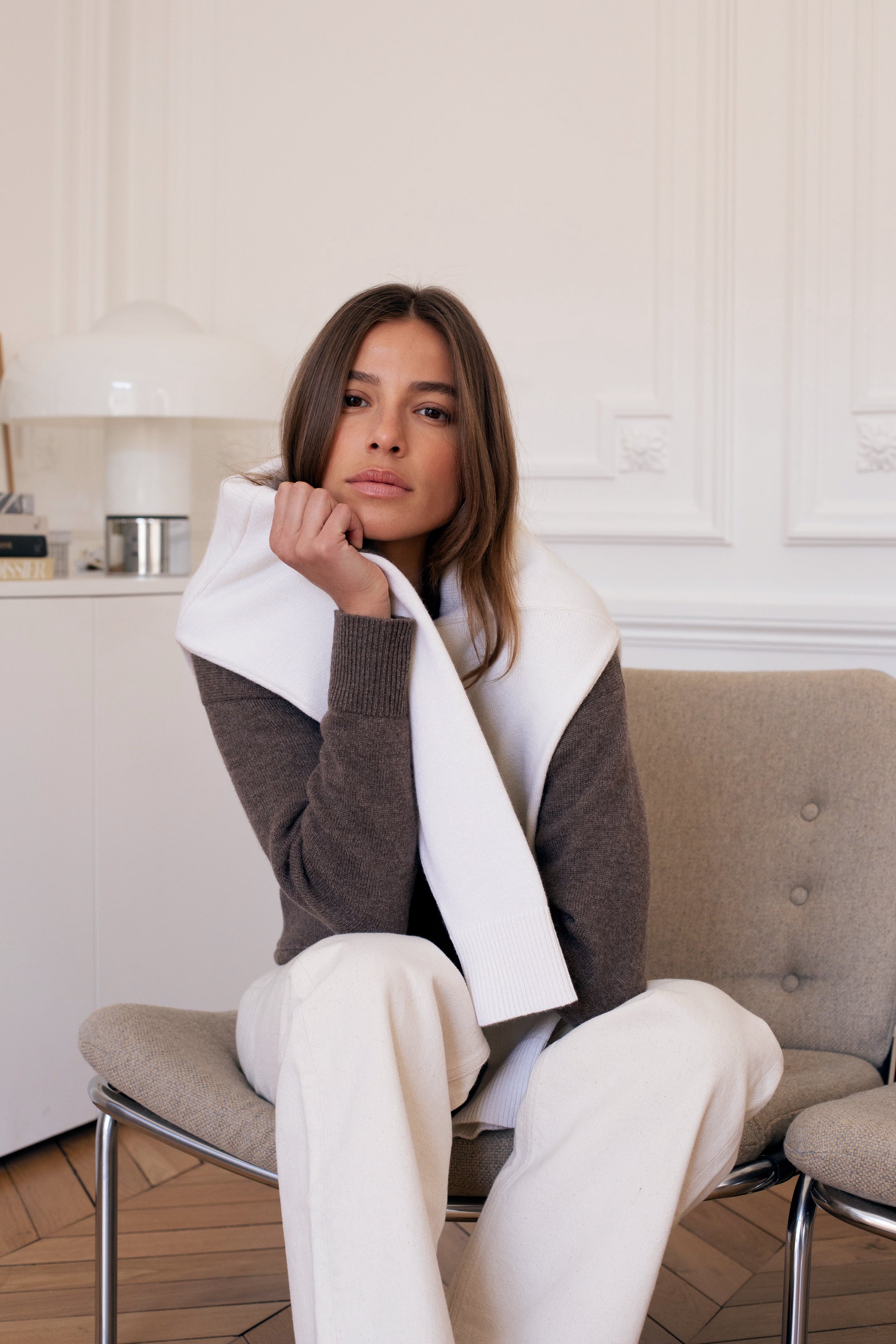 Le Cocteau Knitted Vest - Ecru