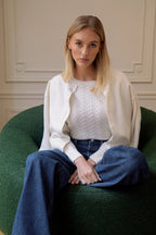 Le Cocteau Knitted Vest - Ecru