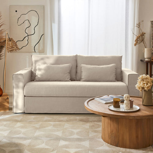 3-seater Convertible sofa - Nelson - Beige Clair