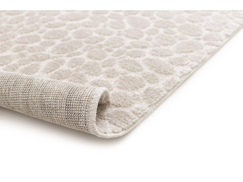 Giso - Tapis Poils Ras - Motif Abstrait - Beige