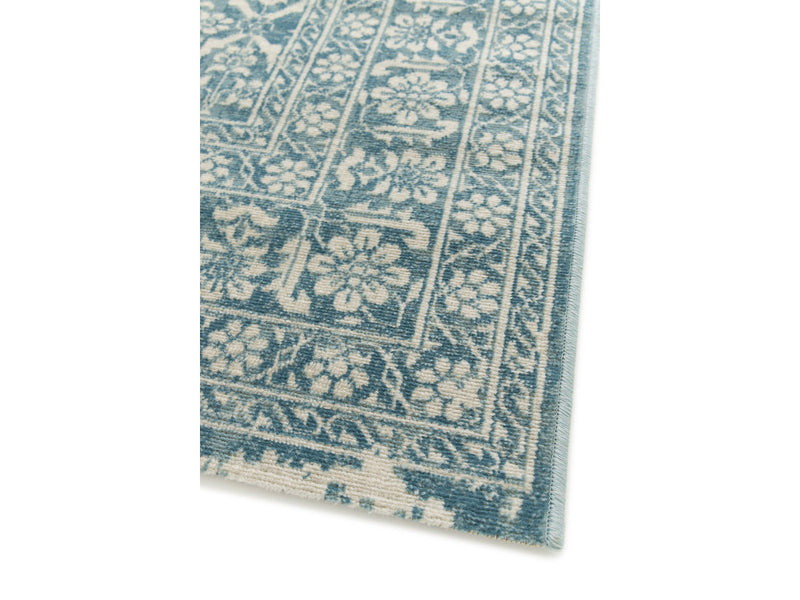 Brann - Tapis Poils Ras - Vintage - Bleu