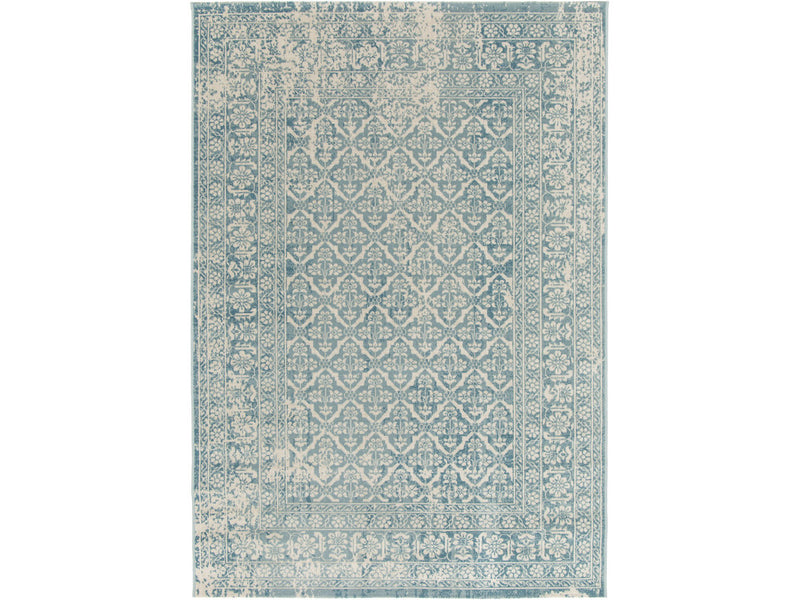 Brann - Tapis Poils Ras - Vintage - Bleu