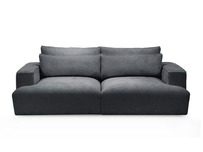 Twiny - Canapé Droit Fixe 3 Places Assise Profonde - Tissu Lisse
