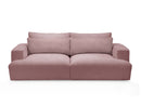Twiny - Canapé Droit Fixe 3 Places Assise Profonde - Tissu Lisse