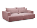 Twiny - Canapé Droit Fixe 3 Places Assise Profonde - Tissu Lisse