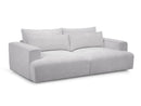Twiny - Canapé Droit Fixe 3 Places Assise Profonde - Tissu Lisse