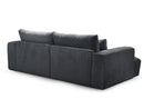 Twiny - Canapé Droit Fixe 3 Places Assise Profonde - Tissu Lisse