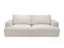 Twiny - Canapé Droit Fixe 3 Places Assise Profonde - Tissu Lisse