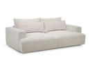 Twiny - Canapé Droit Fixe 3 Places Assise Profonde - Tissu Lisse