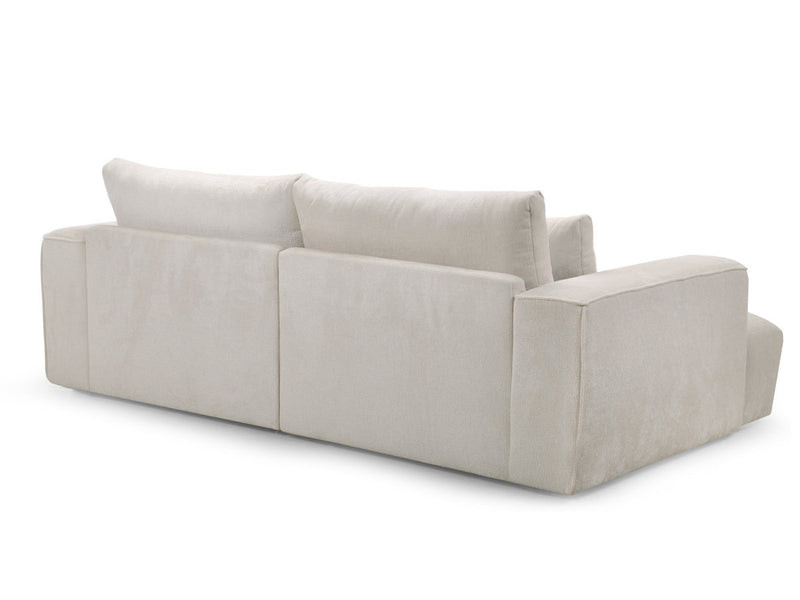 Twiny - Canapé Droit Fixe 3 Places Assise Profonde - Tissu Lisse