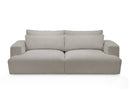 Twiny - Canapé Droit Fixe 3 Places Assise Profonde - Tissu Lisse