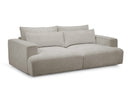 Twiny - Canapé Droit Fixe 3 Places Assise Profonde - Tissu Lisse