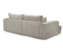 Twiny - Canapé Droit Fixe 3 Places Assise Profonde - Tissu Lisse
