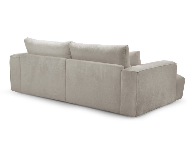 Twiny - Canapé Droit Fixe 3 Places Assise Profonde - Tissu Lisse