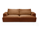 Twiny - Canapé Droit Fixe 3 Places Assise Profonde - Tissu Lisse