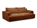 Twiny - Canapé Droit Fixe 3 Places Assise Profonde - Tissu Lisse