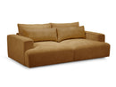 Twiny - Canapé Droit Fixe 3 Places Assise Profonde - Tissu Lisse
