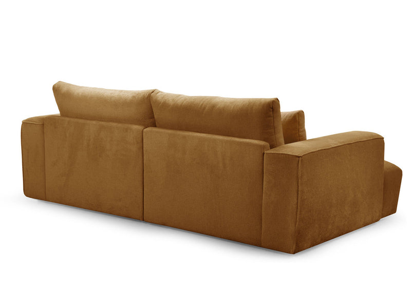 Twiny - Canapé Droit Fixe 3 Places Assise Profonde - Tissu Lisse