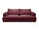 Twiny - Canapé Droit Fixe 3 Places Assise Profonde - Tissu Lisse