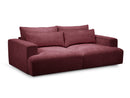 Twiny - Canapé Droit Fixe 3 Places Assise Profonde - Tissu Lisse