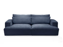 Twiny - Canapé Droit Fixe 3 Places Assise Profonde - Tissu Lisse