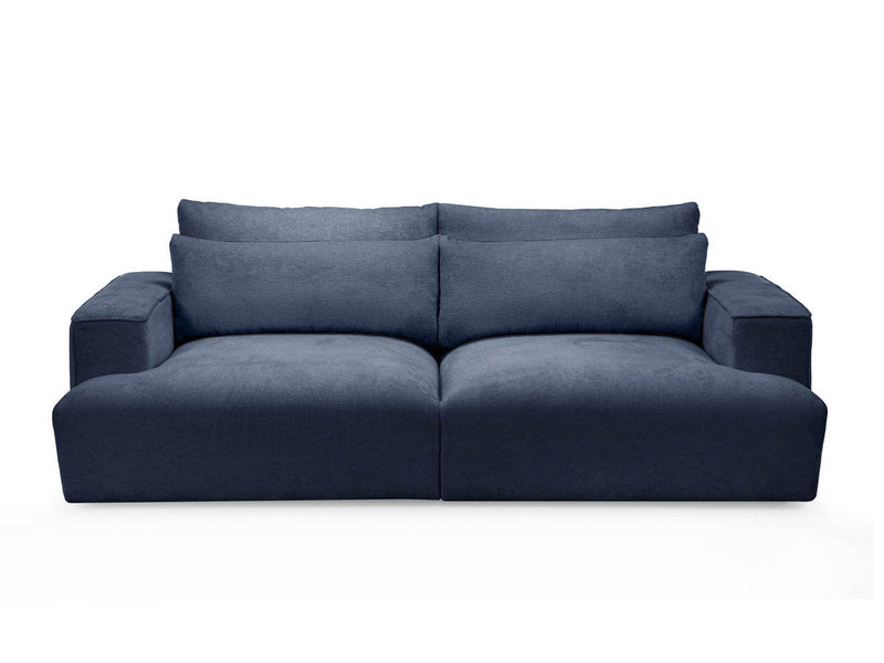 Twiny - Canapé Droit Fixe 3 Places Assise Profonde - Tissu Lisse