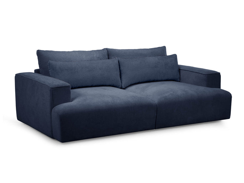 Twiny - Canapé Droit Fixe 3 Places Assise Profonde - Tissu Lisse