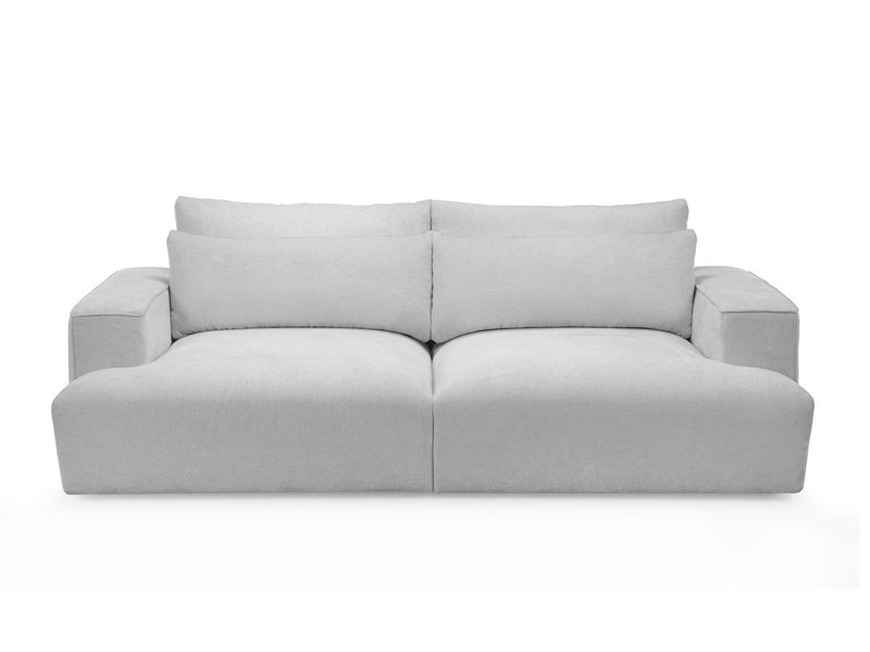 Twiny - Canapé Droit Fixe 3 Places Assise Profonde - Tissu Lisse