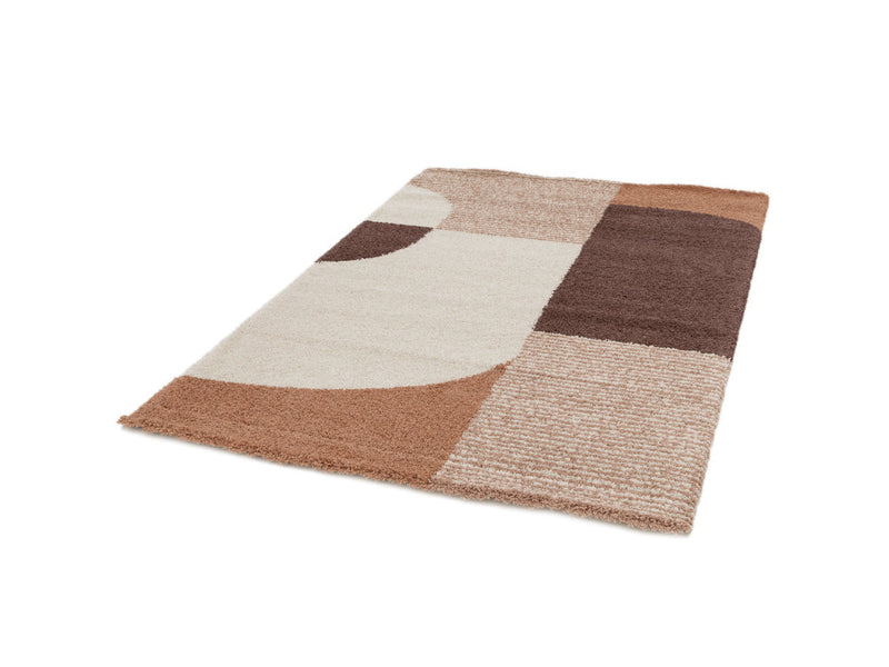 Sorella - Tapis Poils Longs - Motif Graphique - Beige