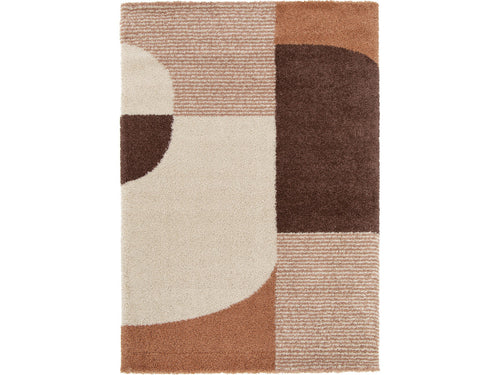 Sorella - Tapis Poils Longs - Motif Graphique - Beige