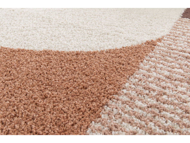 Sorella - Tapis Poils Longs - Motif Graphique - Beige
