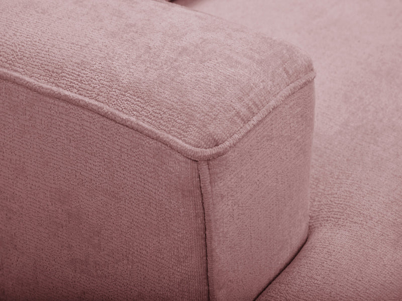 Twiny - Canapé Droit Fixe 3 Places Assise Profonde - Tissu Lisse